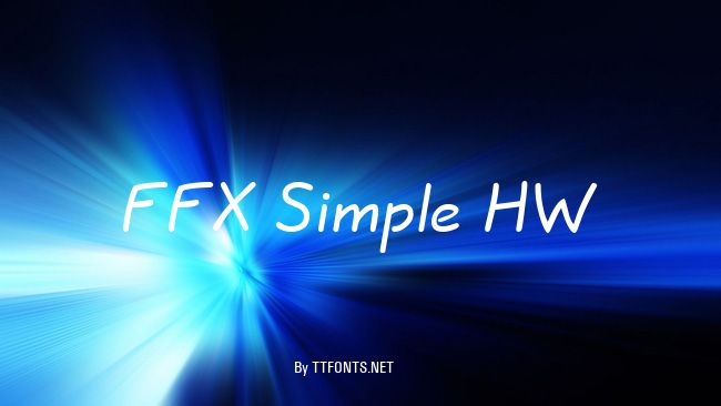 FFX Simple HW example
